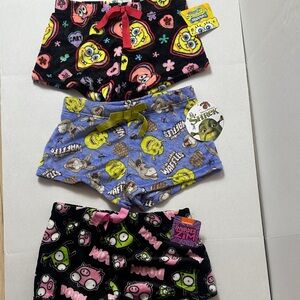 SpongeBob & Shrek & Invader Zim Fleece Lounge Shorts